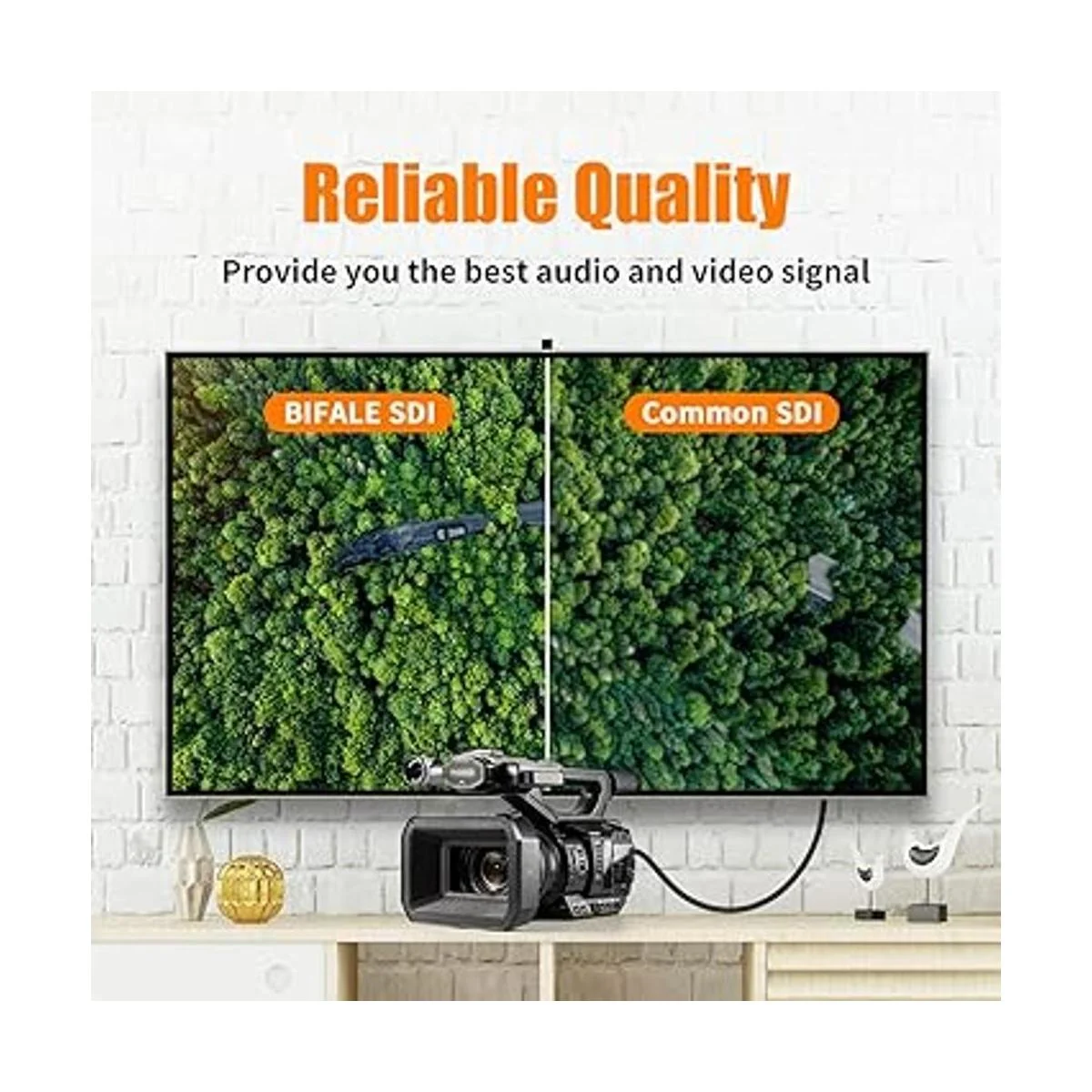 Cable SDI de 100 pies BIFALE 3G HDSDI cable BNC a BNC de