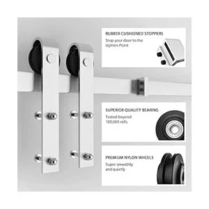 SMARTSTANDARD Kit de herrajes para puerta de granero de