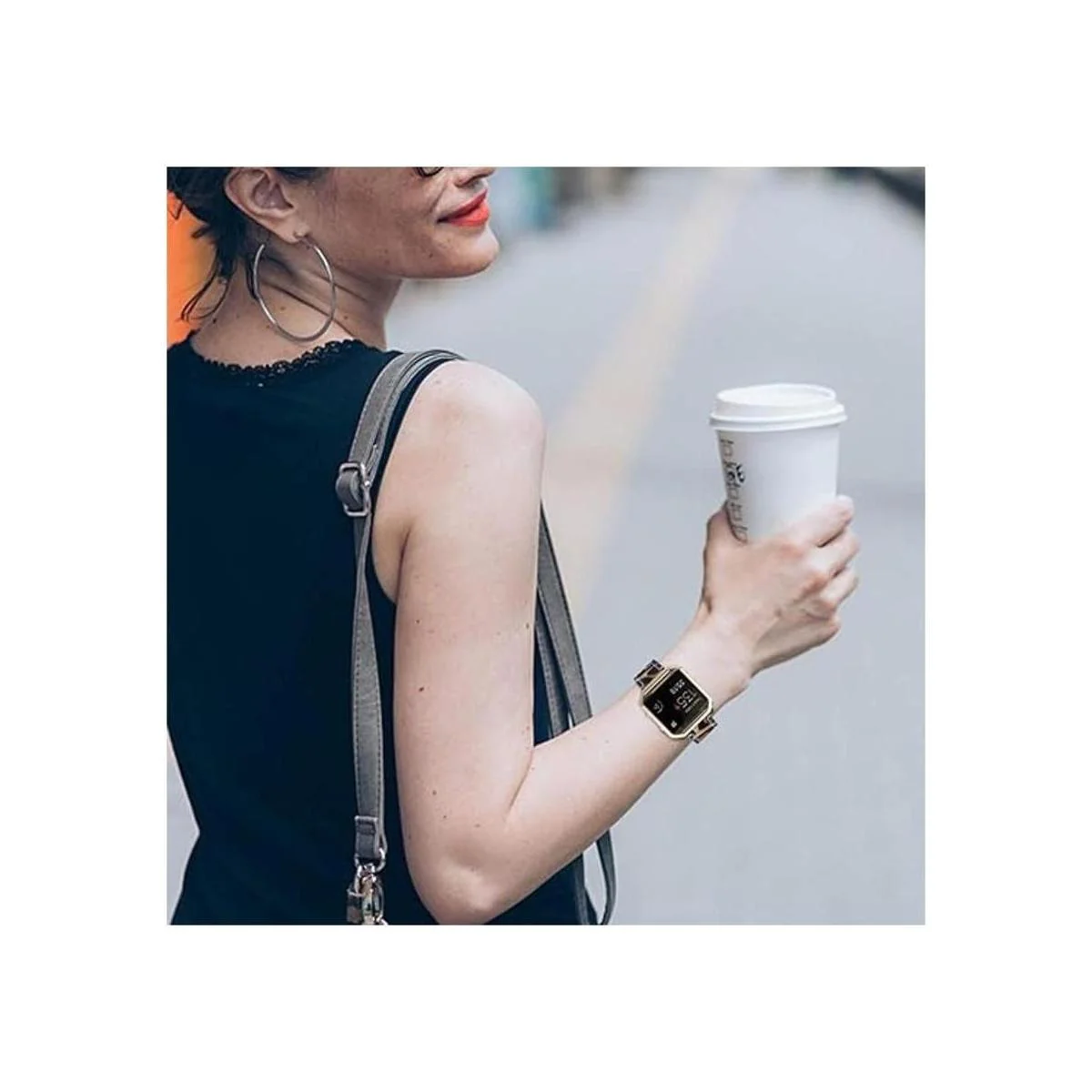 Simpeak Correa de cuero con marco de funda compatible con_5