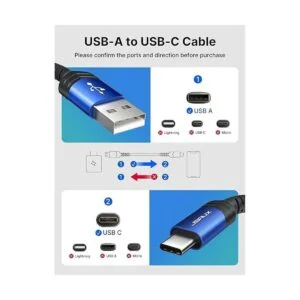 JSAUX Cable USB C paquete de 4 unidades 10 pies6.6_2