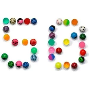 KISEER 50 bolas saltantes coloridas surtidas a granel con_4