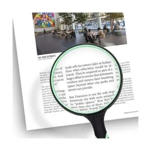 Lupa de gran tamaño de 5 aumentos de lectura de mano para_3