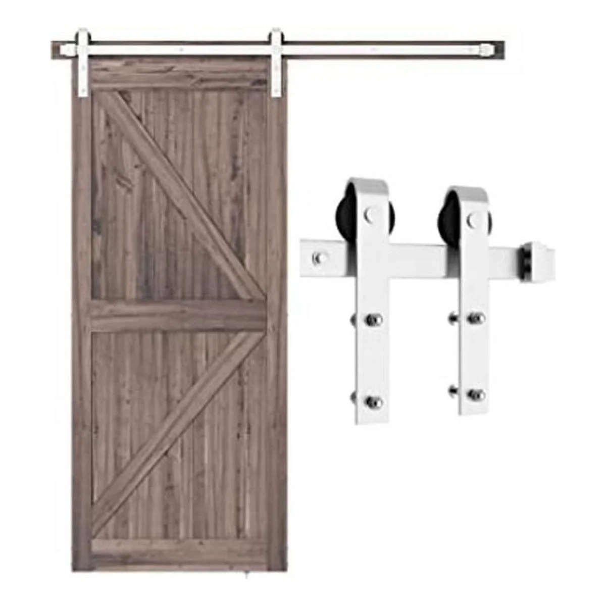 SMARTSTANDARD Kit de herrajes para puerta de granero de