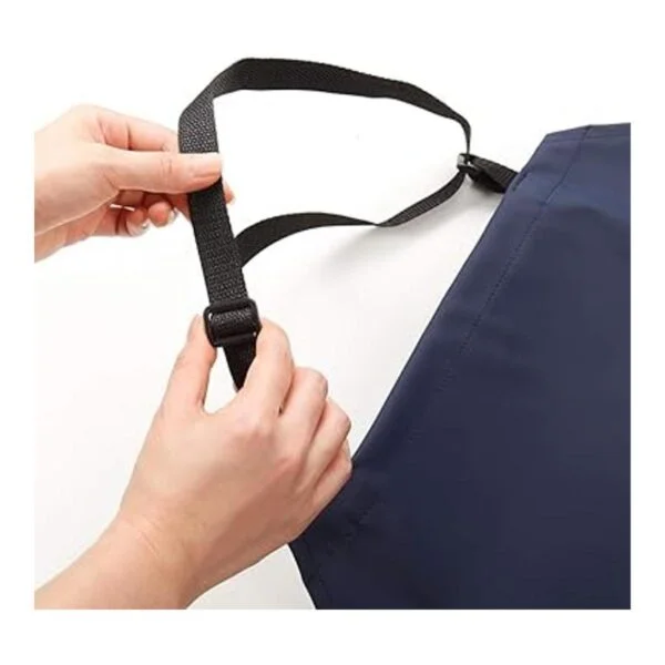 Delantal de vinilo de goma impermeable con 2 bolsillos_5