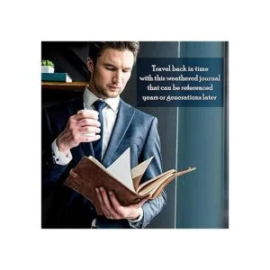 Cuadernos de 3 repuestos para diario de cuero de_4