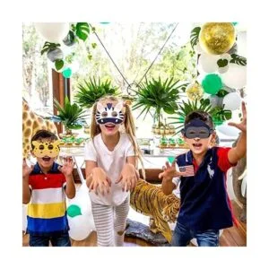 Máscaras de fieltro de animales salvajes con temática de_5