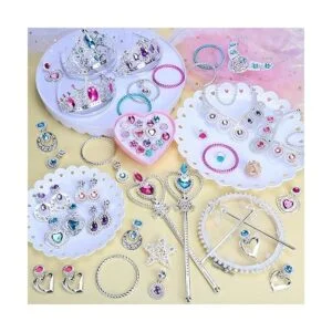 NINAOR Paquete de 56 joyas de princesa para niñas_2