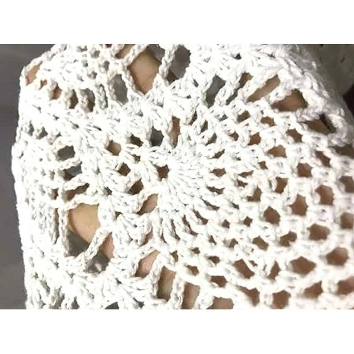 Damanni Mantel de encaje de ganchillo hecho a mano_3