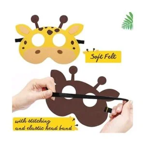 Máscaras de fieltro de animales salvajes con temática de_3