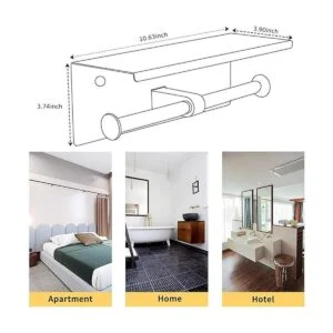 BGL Soporte doble para papel higiénico acero inoxidable_6