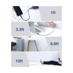 JSAUX Cable USB C paquete de 4 unidades 10 pies6.6_5