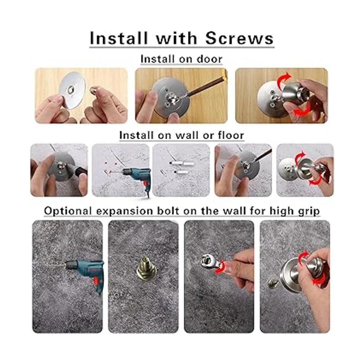 Sumnacon Tapón magnético de puerta soporte de tope de