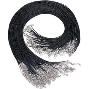 EuTengHao 120 piezas de cordón de collar encerado negro