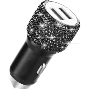 Dual USB Car ChargerSAVORI Car Adapter Bling Bling_1