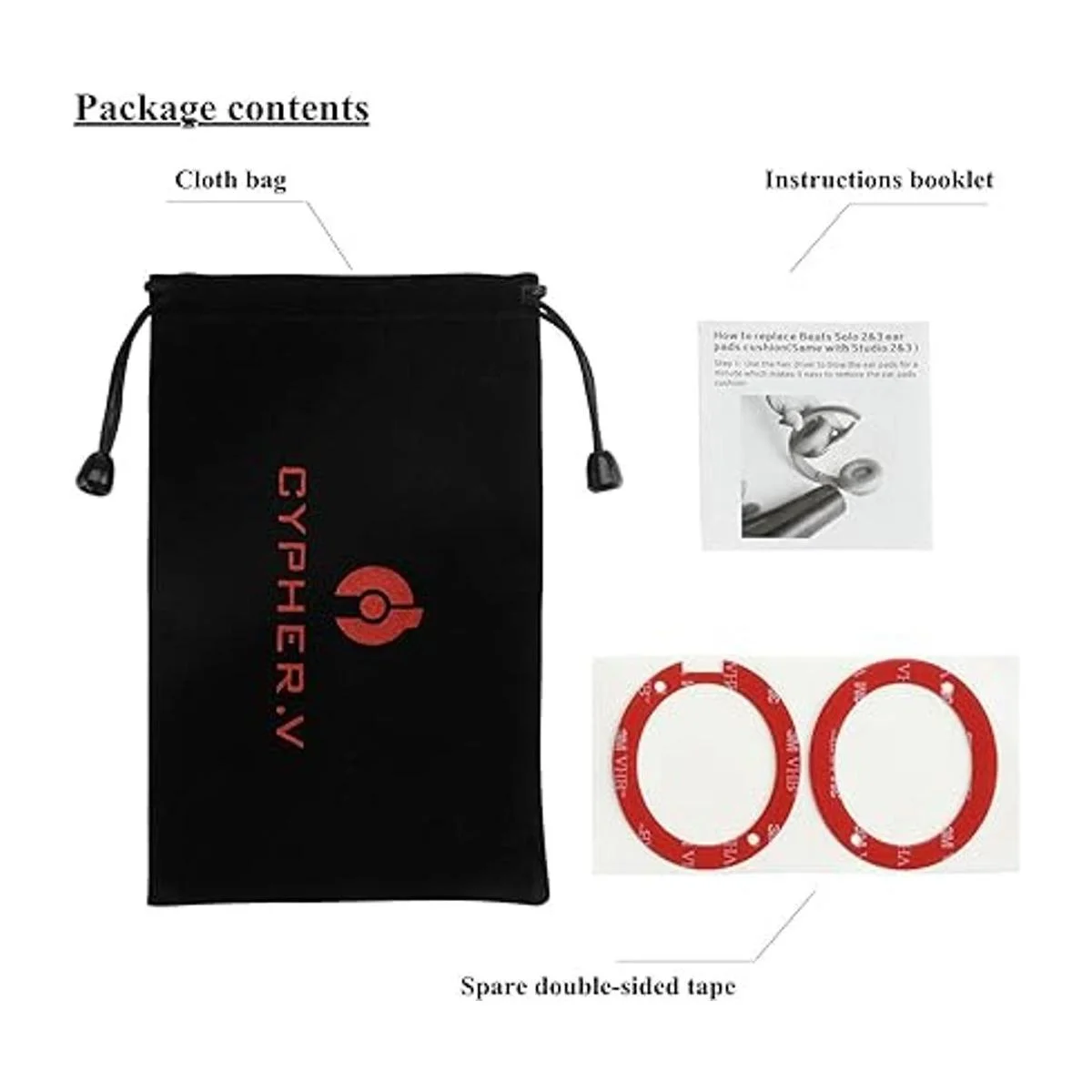 Funda de repuesto para almohadillas de oído compatible_6