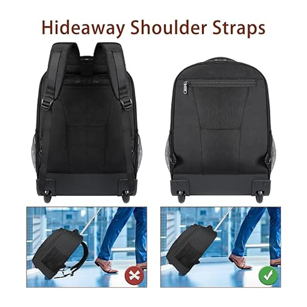 Rolling BackpackWater Resistant Wheeled Travel_5