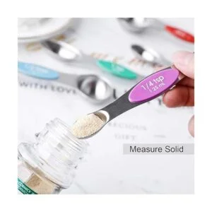 Juego de 7 cucharas medidoras magnéticas apilables de
