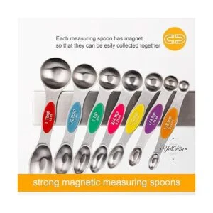 Juego de 7 cucharas medidoras magnéticas apilables de