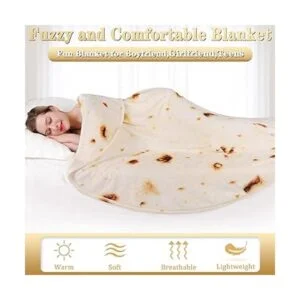 Jorbest Cobija de doble cara con estampado de tortilla_4