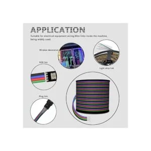 LEADTOPS Cable de extensión LED RGB de 100 pies 98.4 ft_4