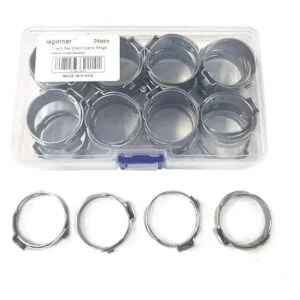 ISPINNER Juego de 24 anillos de abrazadera de acero