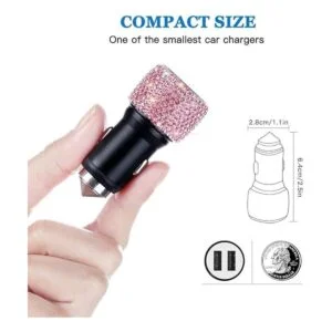 SAVORI Cargador de coche doble USB adaptador de coche_2