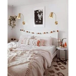 DANXU Juego de 2 apliques de pared modernos enchufables_3