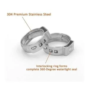 ISPINNER Juego de 24 anillos de abrazadera de acero