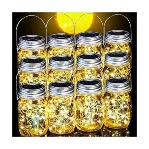 Cooo Paquete de 8 faroles solares para exteriores 30