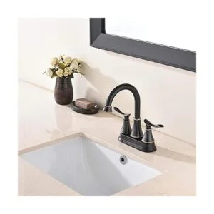 KINGO HOME Moderno grifo de baño de bronce aceitado de 2