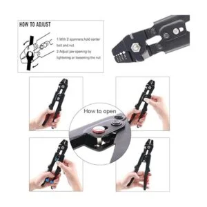 Glarks Herramienta de crimpado de cuerda de alambre de