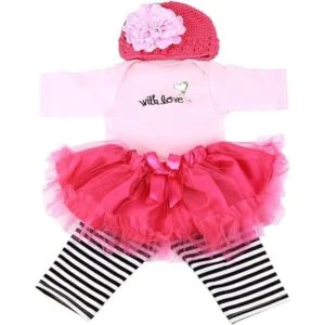 Reborn Dolls Ropa de niña de 22 pulgadas 21.7 in para_1