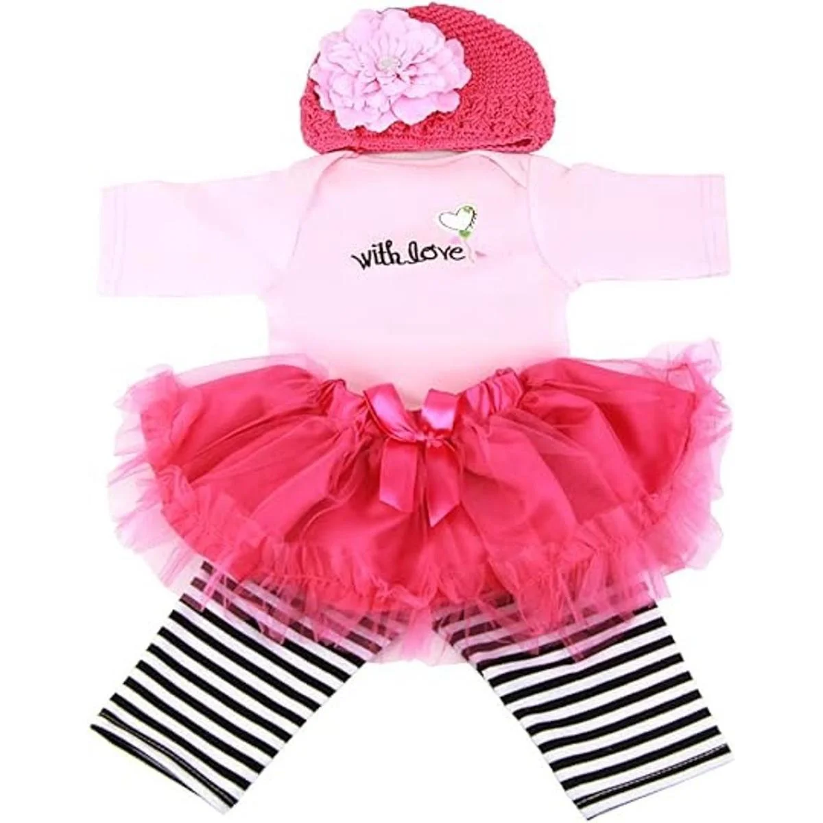 Reborn Dolls Ropa de niña de 22 pulgadas 21.7 in para_1