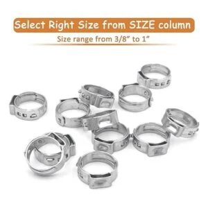 ISPINNER Juego de 24 anillos de abrazadera de acero