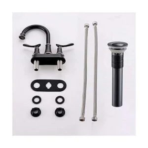 KINGO HOME Moderno grifo de baño de bronce aceitado de 2