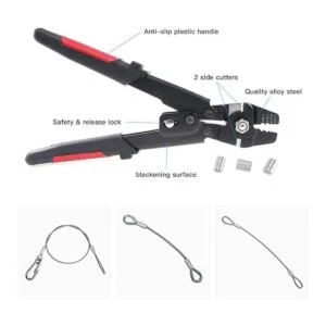 Glarks Herramienta de crimpado de cuerda de alambre de