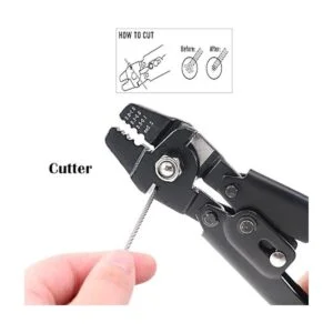 Glarks Herramienta de crimpado de cuerda de alambre de