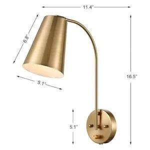 DANXU Juego de 2 apliques de pared modernos enchufables_2