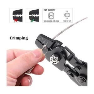 Glarks Herramienta de crimpado de cuerda de alambre de