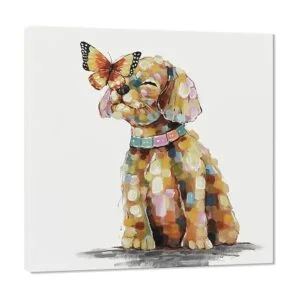 SEVEN WALL ARTS Arte de pared para perro bonita pintura_2