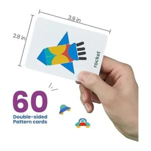 LIKEE Rompecabezas de bloques de patrón de madera_3