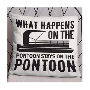 Fundas de almohada What happens on the pontón stays on the_2