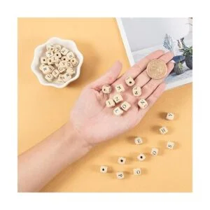 PH PandaHall 1060 cuentas de madera del alfabeto de 0.394