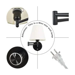 Lámpara de pared con brazo oscilante montaje en pared_3