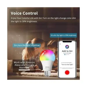 Bombilla inteligente WiFi Alexa Peteme LED RGB cambio de_3