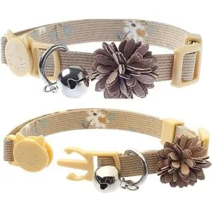Pack de 3 collares de flores para gatos pequeños con_4