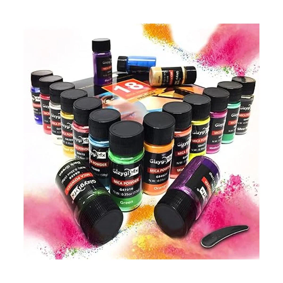 Tinte de resina epoxi polvo de mica 18 pigmentos de_2