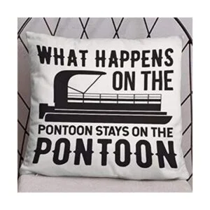 Fundas de almohada What happens on the pontón stays on the_1