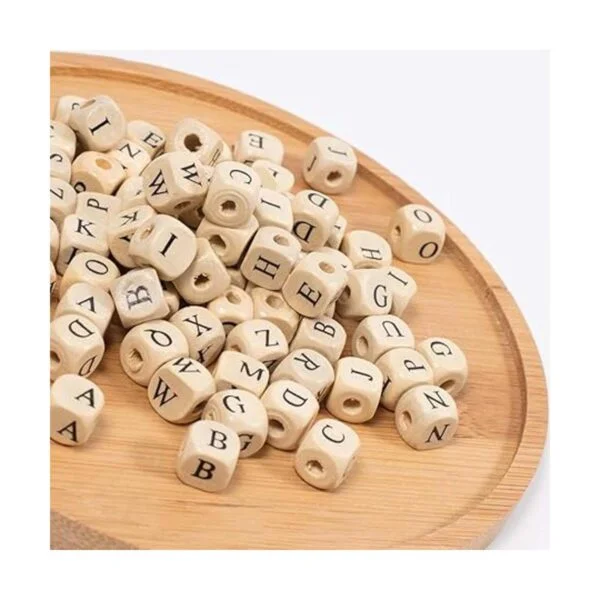 PH PandaHall 1060 cuentas de madera del alfabeto de 0.394