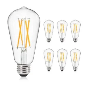 Ascher Bombillas LED de estilo vintage que imitan una_1